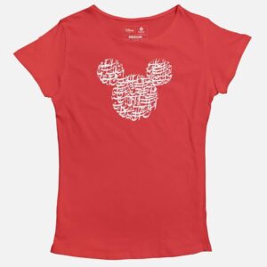 Mickey Calligraphy | Women's Basic Cut T-shirt
